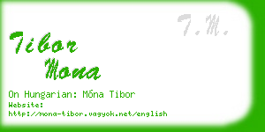 tibor mona business card